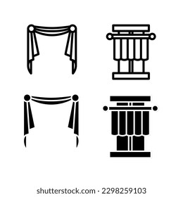 Curtain icon vector illustration logo template for many purpose. Isolated on white background.