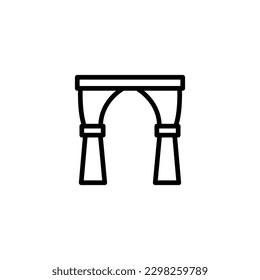 Curtain icon vector illustration logo template for many purpose. Isolated on white background.