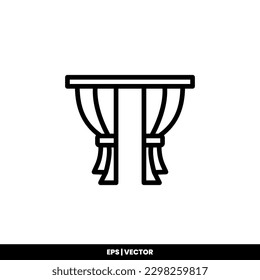 Curtain icon vector illustration logo template for many purpose. Isolated on white background.
