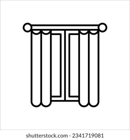 Curtain icon vector illustration logo template for many purpose. Isolated on white background.