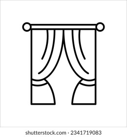 Vorhang Symbol Vektorgrafik Logo Vorlage für viele Zwecke. Einzeln auf weißem Hintergrund.