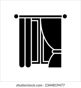 Curtain icon vector illustration logo template for many purpose. Isolated on white background.