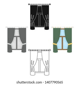 Curtain icon of vector illustration for web and mobile