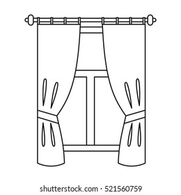 Curtain icon of vector illustration for web and mobile
