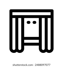 curtain icon. vector line icon for your website, mobile, presentation, and logo design.