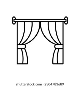 Curtain icon vector on trendy design