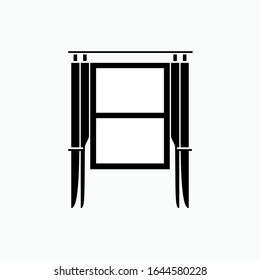 Curtain Icon. Vertical Blind Illustration As A Simple Vector Sign & Trendy Symbol in Glyph Style for Design and Websites, Presentation or Apps Elements.