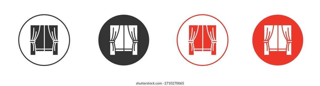 Icono de la cortina. diseño de Vector de Web