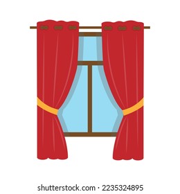 Curtain icon.Curtain icon of rastr illustration for web and mobile