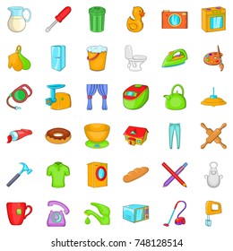 Curtain icons set. Cartoon style of 36 curtain vector icons for web isolated on white background