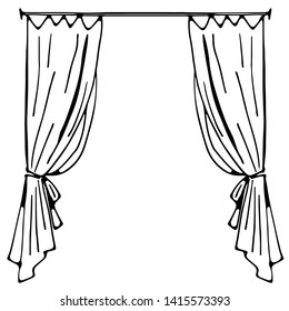 48,205 Curtains Sketch Images, Stock Photos & Vectors | Shutterstock