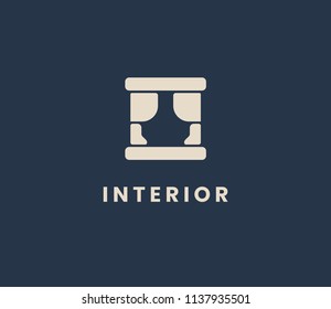 Curtain interior logo template