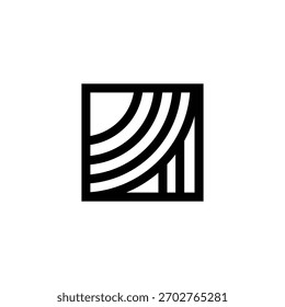 Icono de diseño de logotipo de cortina Vector