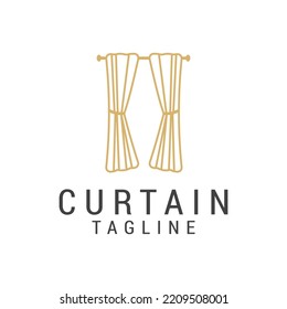
Curtain logo icon design template. luxury, vector.