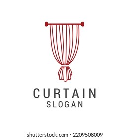 
Vorhang Logo-Symbol-Design-Vorlage. Luxus, Vektorgrafik.