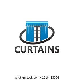 Curtain Logo Template Design Vector