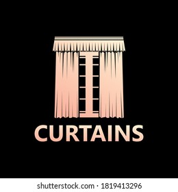 Curtain Logo Template Design Vector