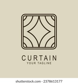 curtain logo vector icon illustration design. logo for Theatre, home,hotel and apartment.