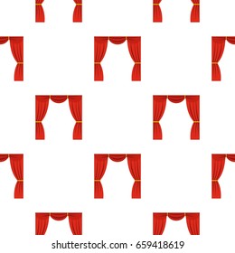 Curtain on stage pattern seamless flat style for web vector illustration