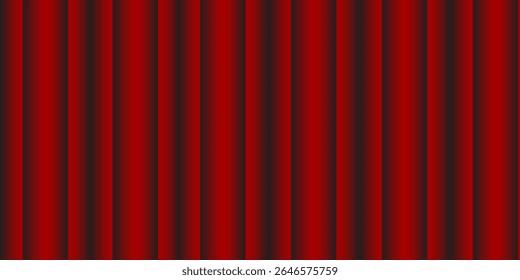 Curtain on stage. Red background with spotlight in theater or cinema. Red closed velvet curtain for circus, theatre, scene and club. Background wirh light of projector for ceremony on broadway. Vector