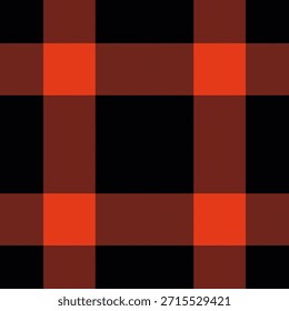 Tartan de fundo de padrão de cortina, textura sem emenda de tecido tecnológico. Valentine verificar vetor têxtil xadrez na paleta de cores preto e vermelho.
