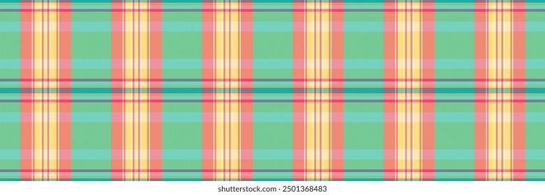 Curtain pattern fabric background, duvet vector plaid texture. Weave seamless tartan check textile in yellow and teal colors palette.