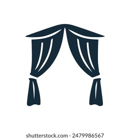 Cortina de diseño de Plantilla de Ilustración vectorial de logotipo profesional