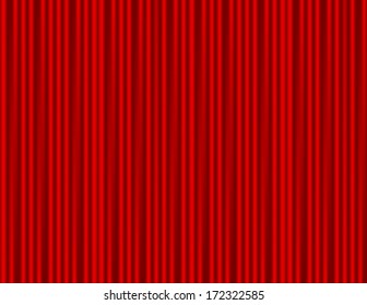 Curtain red closed with light spots in a theater
