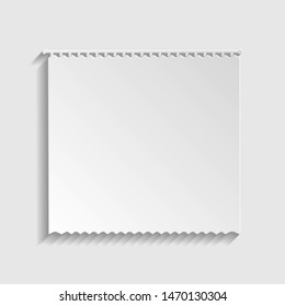 Curtain sign. Paper style icon. Illustration.
