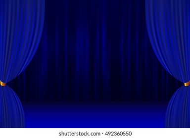 Curtain stage curtain background