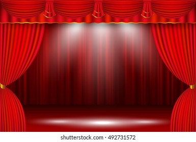Curtain stage curtain background