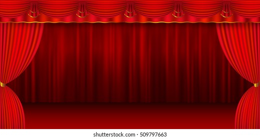 Curtain stage curtain background