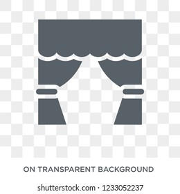 curtain stage icon. curtain stage design concept from Entertainment collection. Simple element vector illustration on transparent background.