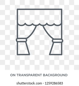curtain stage icon. curtain stage design concept from Entertainment collection. Simple element vector illustration on transparent background.