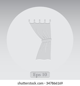 Curtain vector icon