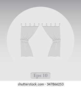 Curtain vector icon