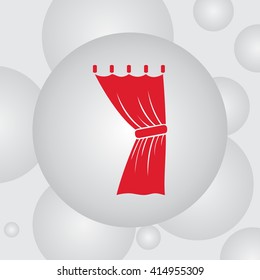 Curtain vector icon