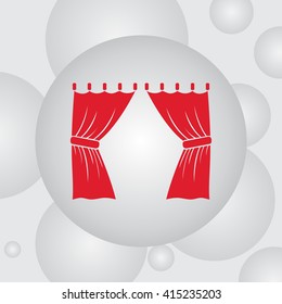 Curtain vector icon