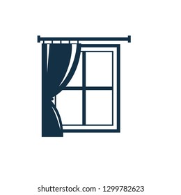 Curtain Vector icon Flat design