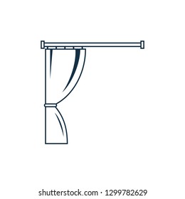 Curtain Vector icon Flat design