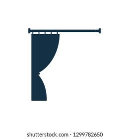 Curtain Vector icon Flat design