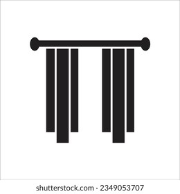 curtain vector icon line new