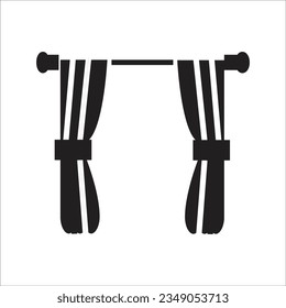 curtain vector icon line new
