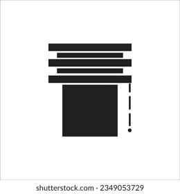 línea de icono del vector de cortina nueva