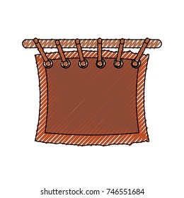 curtain vector illustration