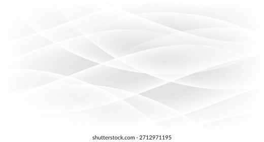 Vorhang weiße Welle weichen Schatten und verschwommen. frabische Formen, Kurvendesigns. abstrakter Hintergrund einzeln. Vektormodern	