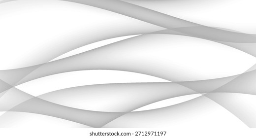 Cortina onda branca sombra suave e desfocado. formas frábicas curvas projetos. plano de fundo abstrato em isolado. Vetor Moderno	