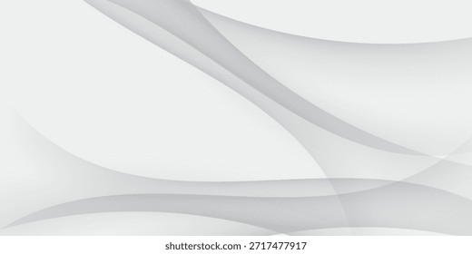 Cortina onda branca sombra suave e desfocado. formas frábicas curvas projetos. plano de fundo abstrato em isolado. Vetor Moderno