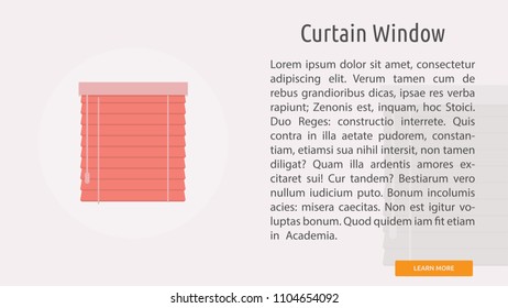 Curtain Window Banner Design