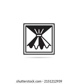ilustración vectorial del icono de la ventana de cortina